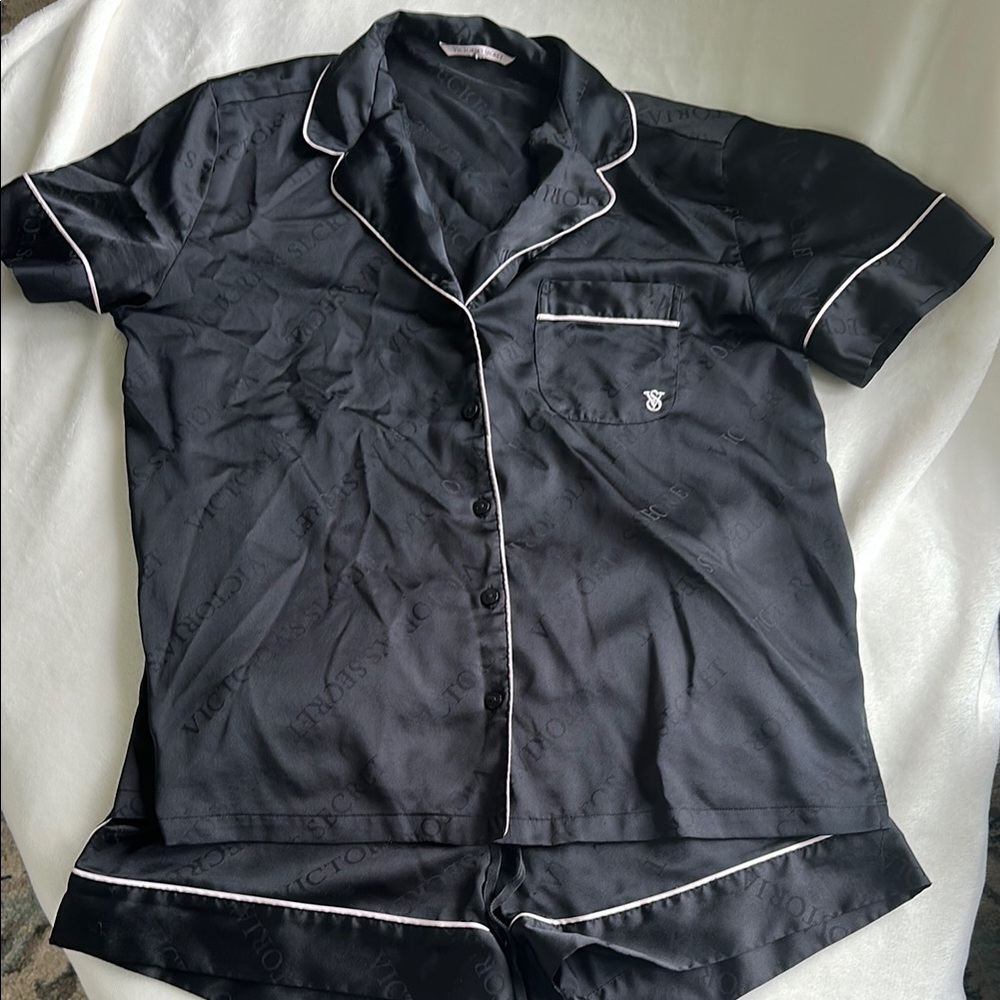 Victoria's Secret Black Satin Garment